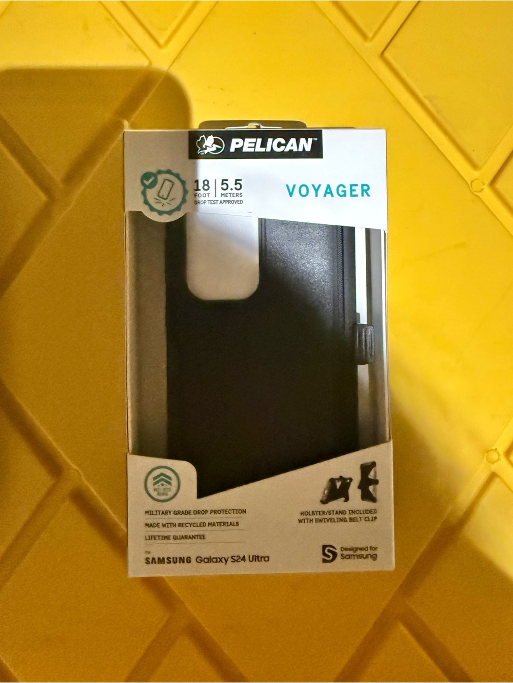 Pelican Voyager Case for Samsung Galaxy S24 Ultra - Black